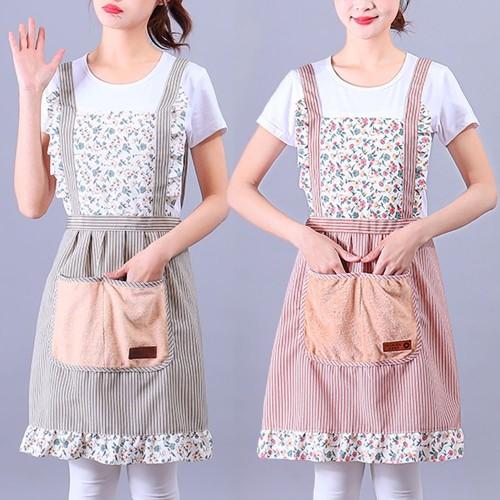 러블리 데일리 꽃무늬 프릴 앞치마 FD-0671