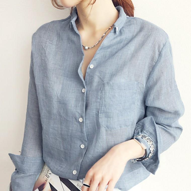 데일리 린넨 남방 여자 셔츠 긴팔 여름 봄 아우터