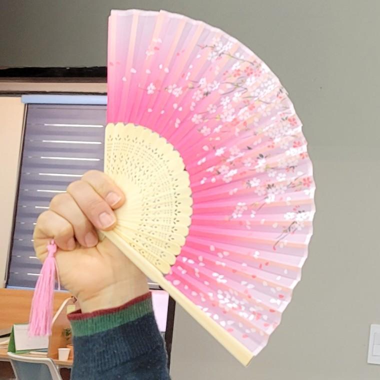매화꽃 합죽선 전통 부채