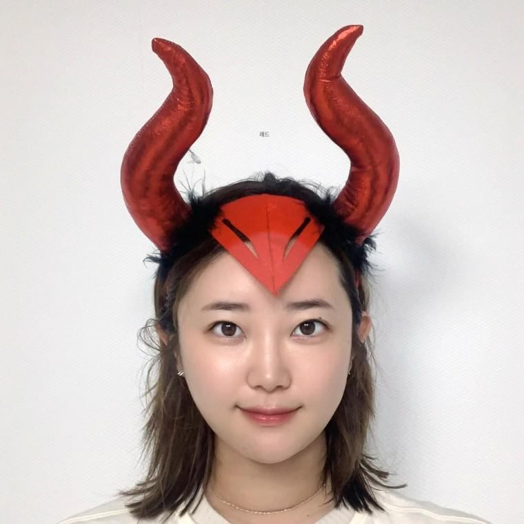 할로윈 악마 뿔 머리띠 응원 코스프레 파티용품
