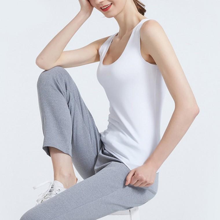 여자 런닝 티셔츠 데일리 스판 무지 민소매 나시티