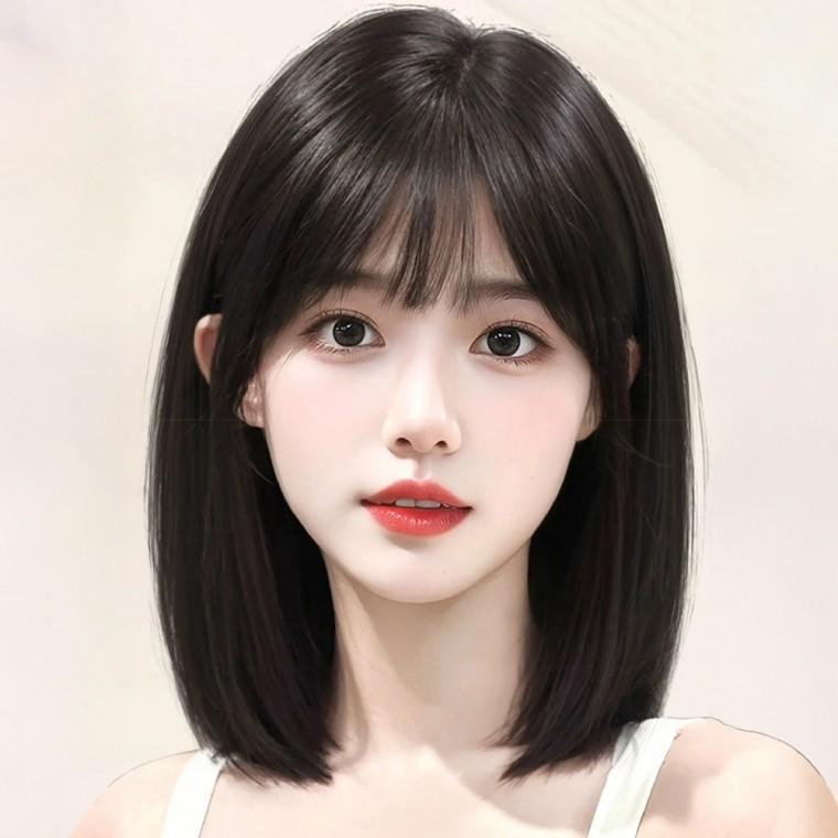 리코 베이직 단발머리 매쉬 여성 통가발 SD-250733