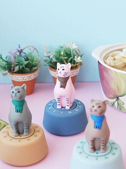 고양이 타이머 3color 주방시계 쿠킹타이머 키친알람