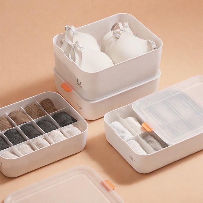 칸칸 정리치트키 속옷 양말 정리함 3type / 서랍정리 칸막이 속옷보관함 양말수납함 뚜껑형 수납박스