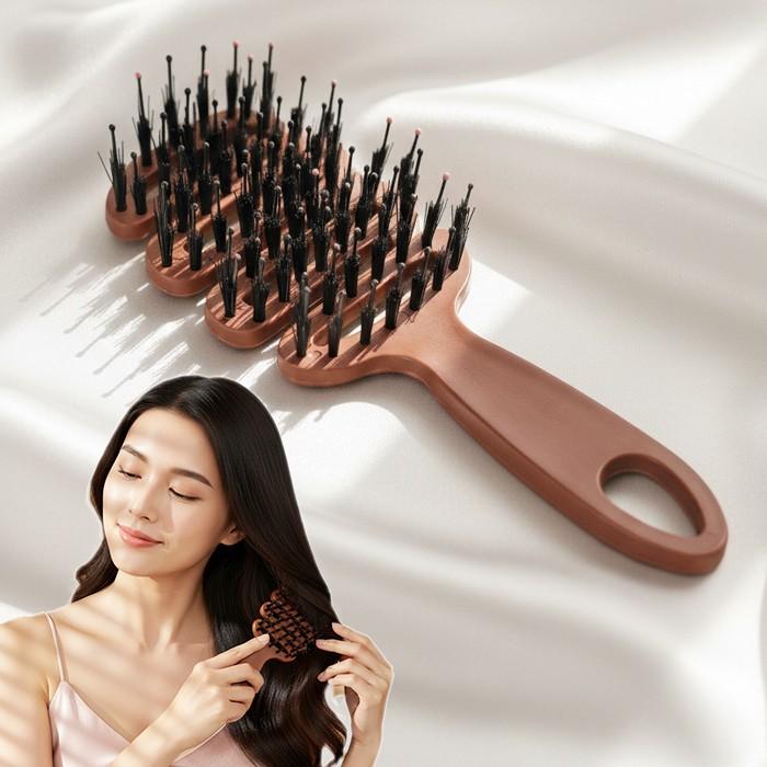 비단결 볼륨케어 헤어브러쉬 빗 / 두피마사지 뿌리볼륨 엉킴방지 드라이브러쉬