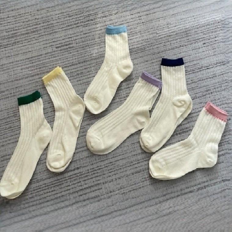 파스텔 밴드 여름용 레이온 니삭스
