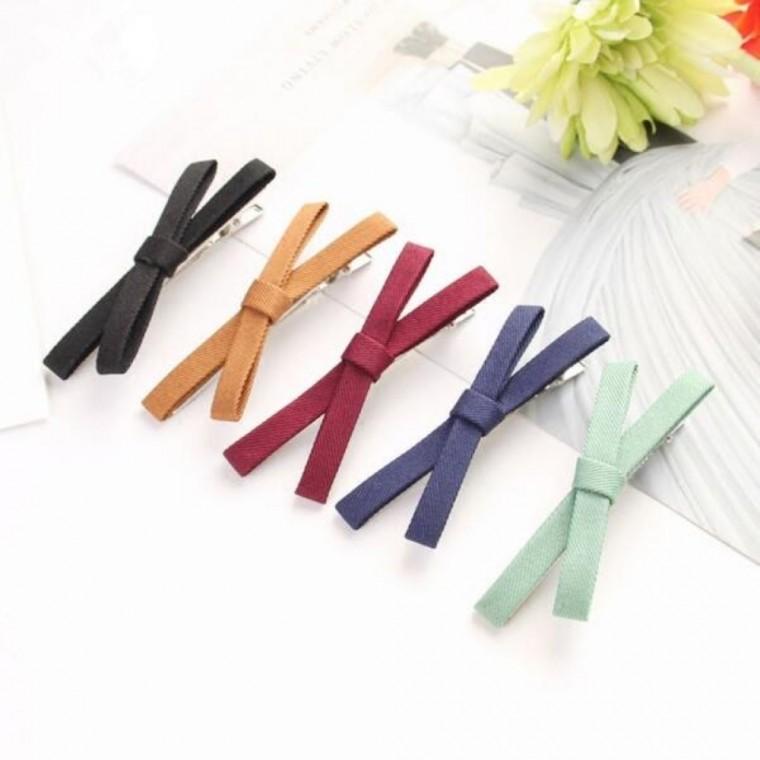 파스텔 리본 헤어핀 5color