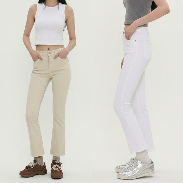 여성 캐주얼 스판 부츠컷 팬츠
