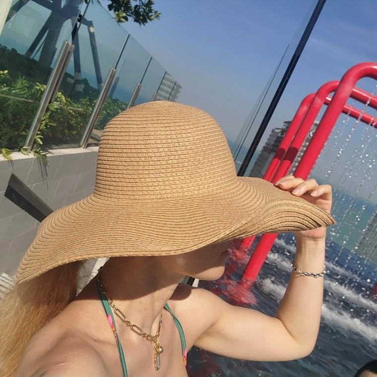 와이드캡 바캉스 휴가 여행 피크닉 밀집모자