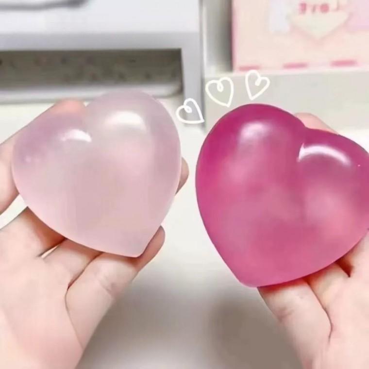 색변화 하트 말랑이 슬랑이 슬라임 쫀득볼 스트레스볼 타바 스퀴시 마시멜로우 커플 우정 선물