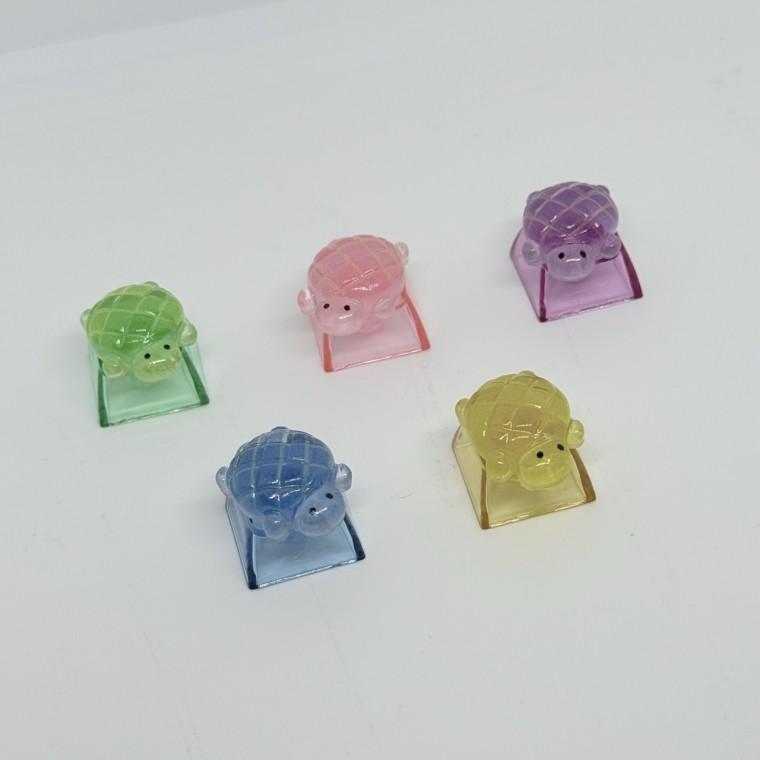 키캡 딸깍이 키보드 LED 키링 클릭커 ASM 캡 헤드 알록달록 메론빵 메론거북이 거북이 터틀 컬러
