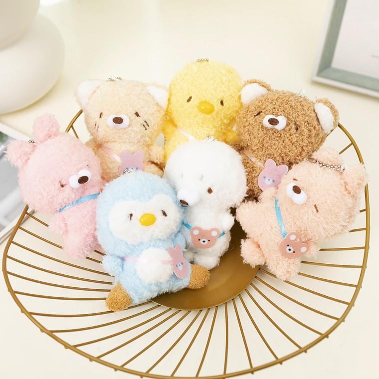 홍대온니-꼬꼬마 동물인형키링 병아리 펭귄 물개 곰 토끼 인형 키링 캐릭터 열쇠고리 가방고리 에어팟 키홀