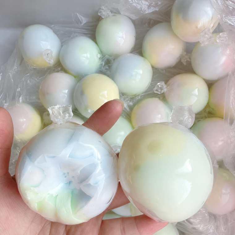 왁뿌볼 말랑이 스퀴시 크런치 솜사탕 슬라임 스트레스해소 왁스볼 왁스 AMSR