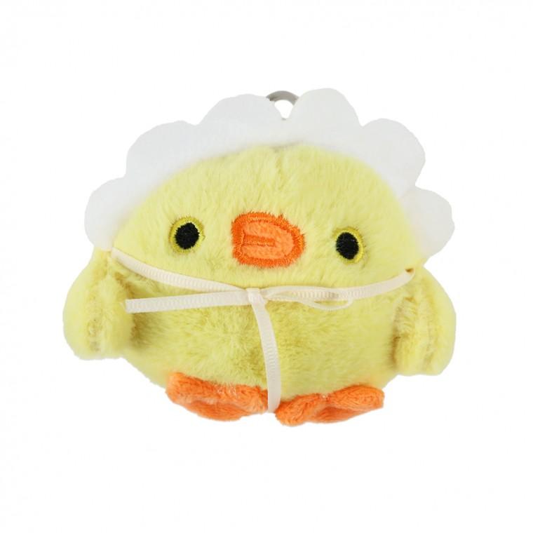 장식용 아기 병아리 인형 키링 보넷
