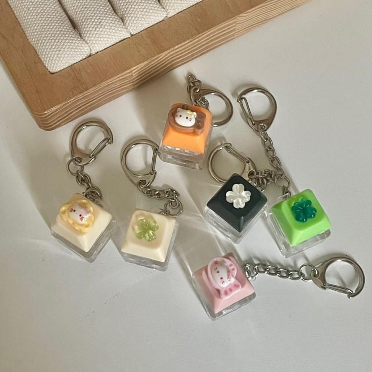 키캡 키보드 LED 딸각이 키링 열쇠고리 차키 가방고리 가방키링 1구