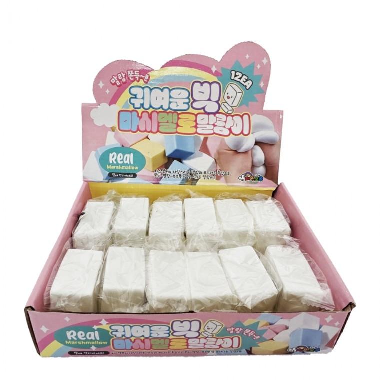 플유 귀여운 빅 마시멜로 말랑이 한박스 12개입 스트레스볼 몰랑 모찌 슬랑이 말랑 두부
