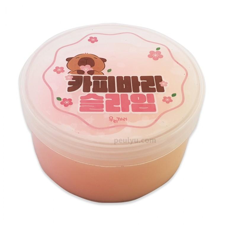카피바라 슬라임 랜덤 1개 파츠 파스텔 투톤슬라임 대용량 말랑이 촉감놀이 스트레스 해소