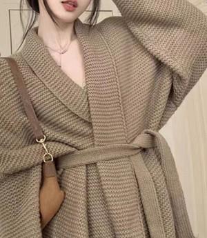 [위드기프트] 루즈핏 로브형 두툼가디건
