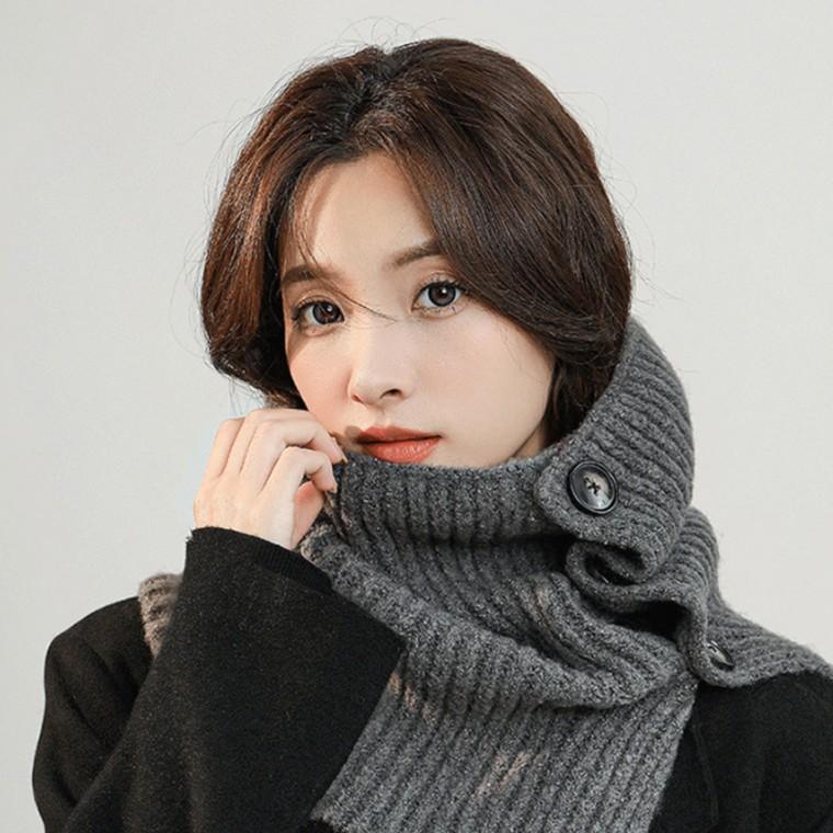 [위드기프트] 오픈버튼 니트머플러