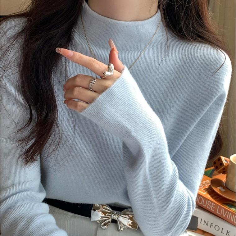 [위드기프트] 말랑 데일리 소프트촉감 반목 하프넥니트