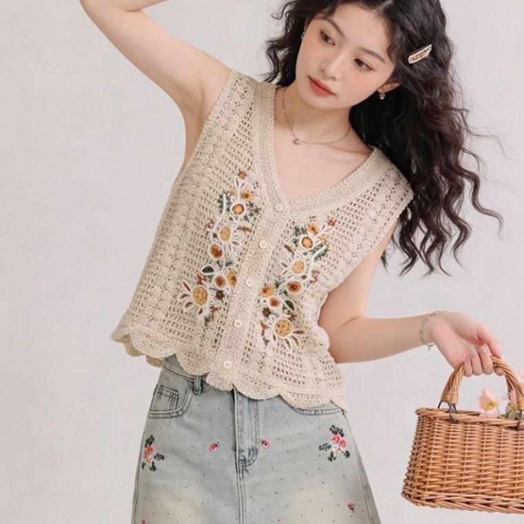 [위드기프트] 빈티지 자수  데이지가든 크로셰 베스트
