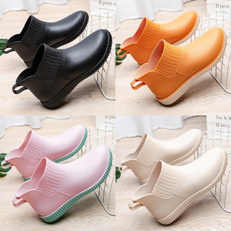2500배송 숏 레인부츠 230-250 여성장화 패션부츠 발목장화 방수 레인슈즈 워터슈즈 01