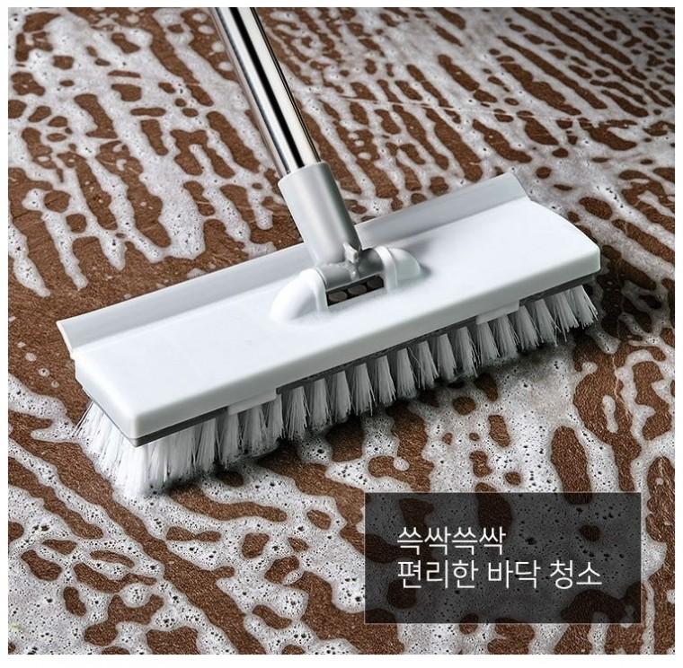 [트윈스몰]일체형 청소솔 2in1 다용도 청소브러쉬 + 스퀴지 밀대