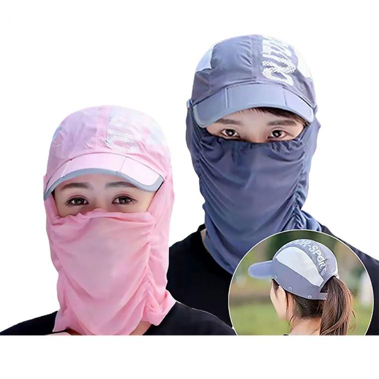 아웃도어 메쉬커버모자세트 얼굴 햇빛가리개 등산 조깅