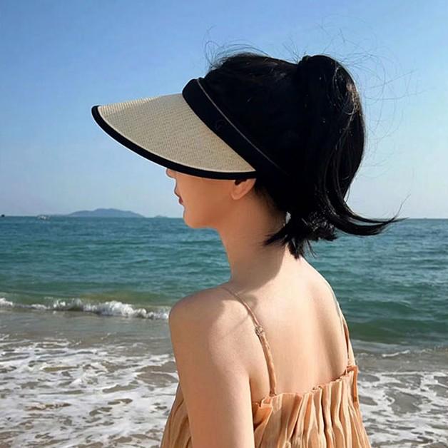라탄 선캡 휴대용 모자 나들이 캠핑 야외 활동