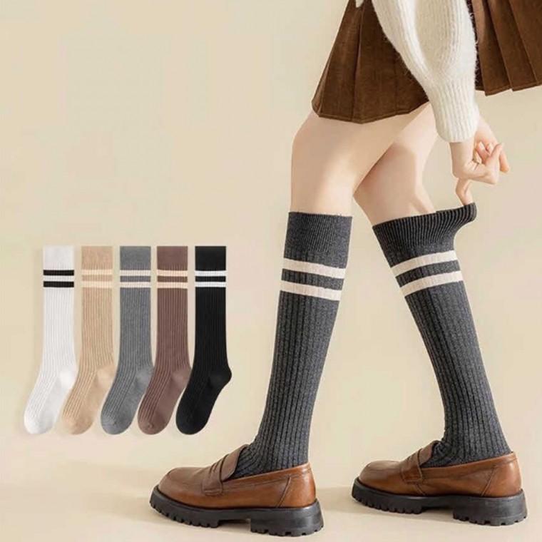 내추럴 투라인 니삭스 골지 반양말