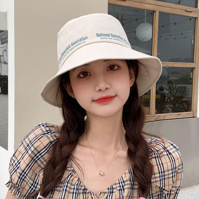 미들 레터링 스트랩 벙거지 모자 벙거지모자 선캡 썬캡 여름 캡모자 밀짚 왕골 나들이 여성 성인 여