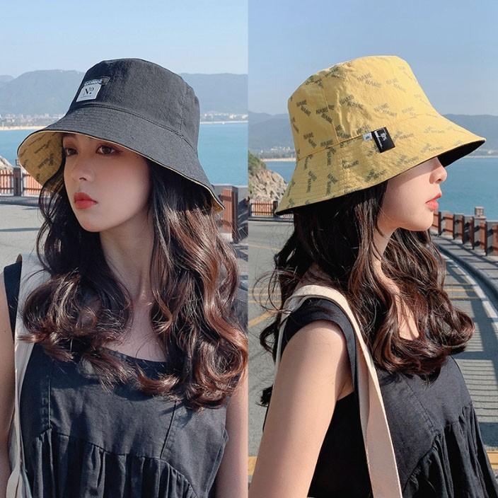 유캔두잇 레터링 벙거지 면 모자 벙거지모자 선캡 썬캡 여름 캡모자 밀짚 왕골 나들이 여성 성인 여