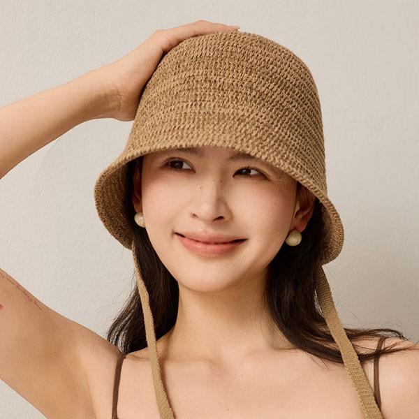 노스탤지어 내츄럴 짜임 썸머 햇 모자 선캡 썬캡 여름 버킷햇 비치 자외선차단 휴가 비치