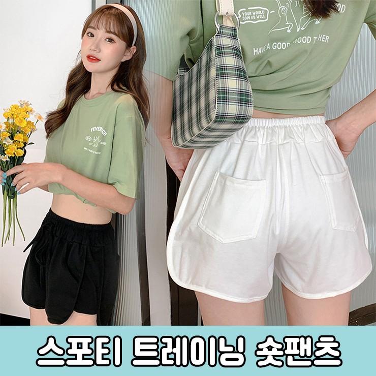 3082 스포티 트레이닝 숏팬츠 밴딩 반바지 홈웨어