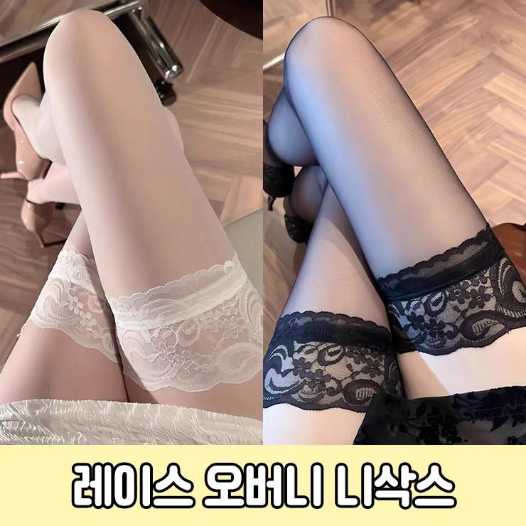 3160 빌리 레이스 시스루 오버니 니삭스 타킹