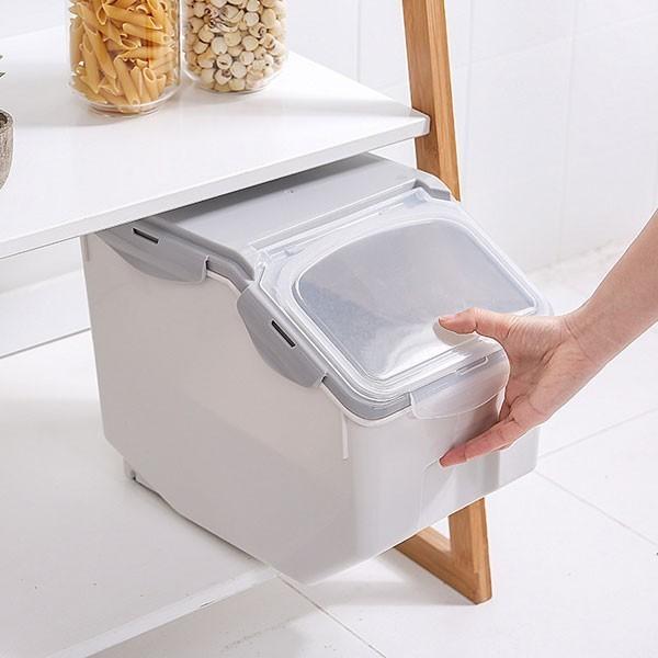 덮개형 쌀보관용기 잡곡통 10kg/15kg 택1 쌀독 쌀통