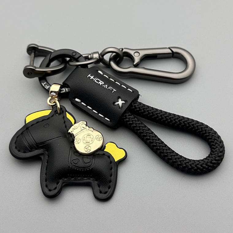 [cm00454]열쇠고리 창의 가죽 포니 장식 선물 실용적으로 고객님께 드리는 열쇠고리 말의 해