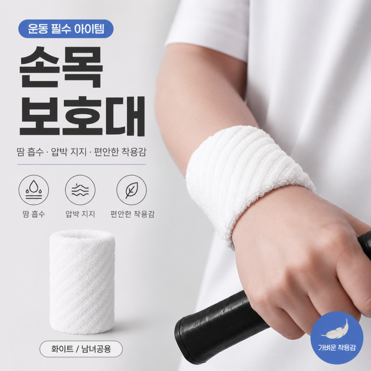 [cm00556] AOLIKES 스포츠 손목 보호대는 통기성과 땀 흡수 기능이 뛰어나며 농구 러닝 배드민턴 피트니스