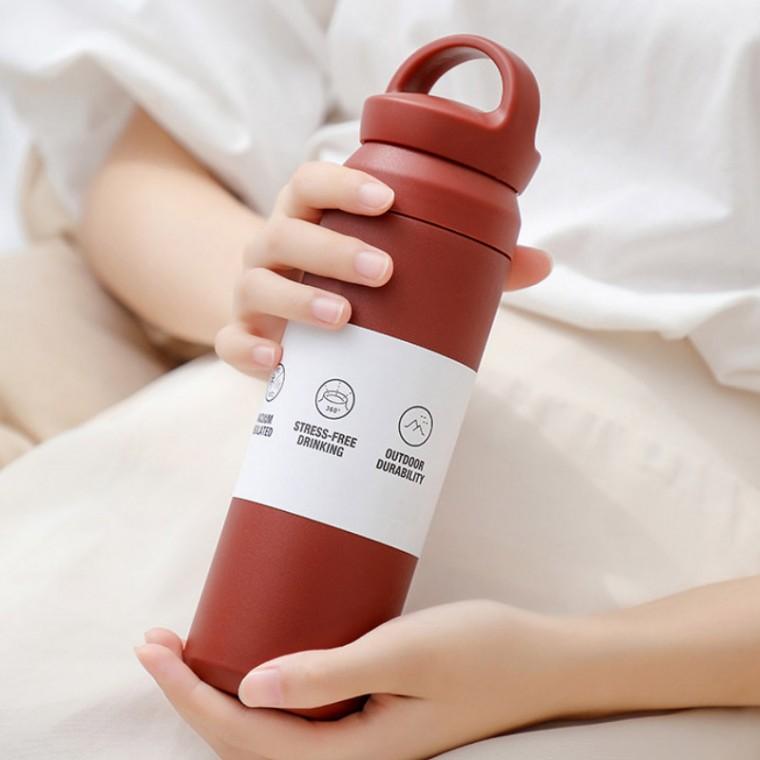 텀블러 H 손잡이 텀블러 480ml 보온병 보냉 물병 RD-12567