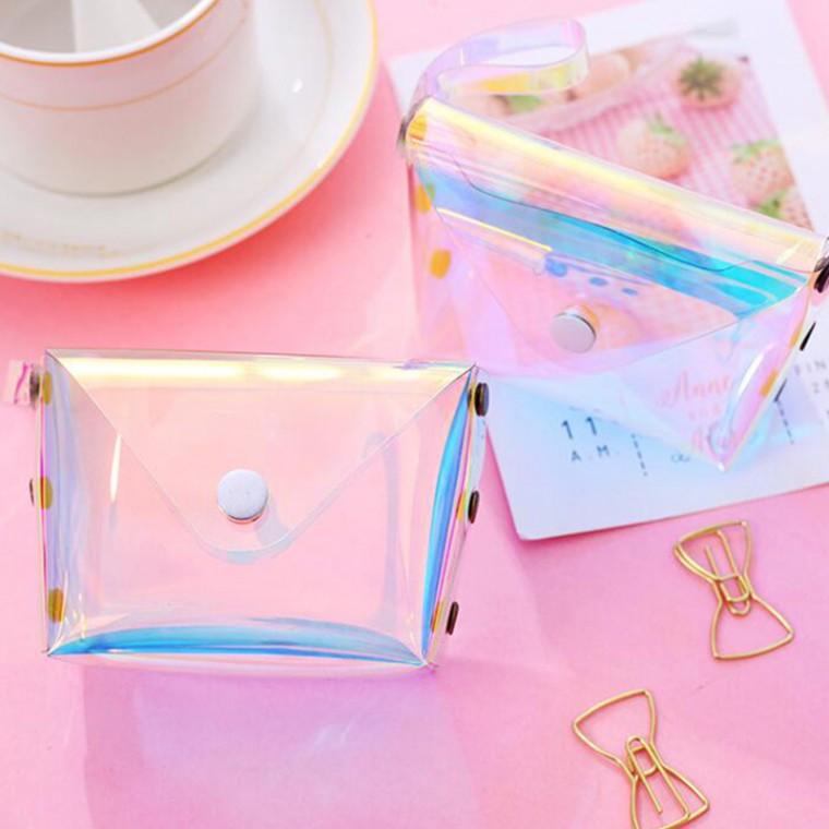 파우치 홀로그램 PVC 백 작은 파우치 가방 9.5x7cm RD-12074