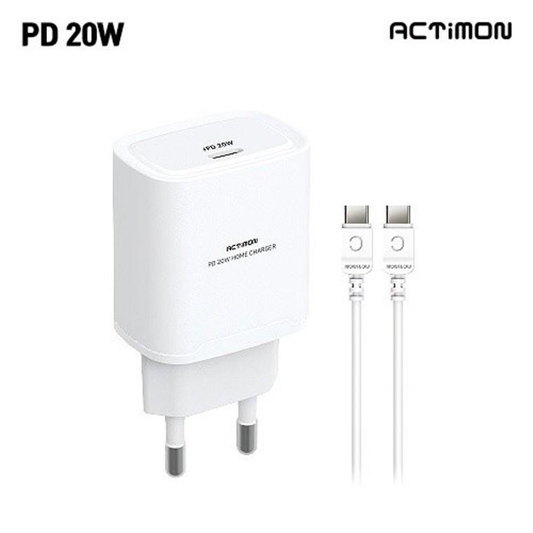엑티몬 PD 20W 고속 C포트 가정용 충전기 CTOC 1.2M 케이블 포함