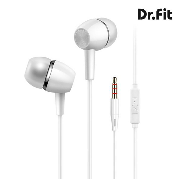 닥터핏 N2 3.5mm 커넥터 스테레오 이어폰 통화 기능 음악 감상 볼륨 리모컨 조절