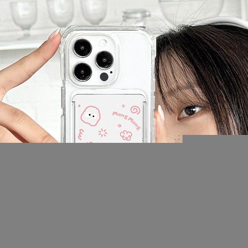 트라이코지 몽몽 두들 투명 맥세이프 슬라이드 카드 지갑 케이스는 별매입니다.