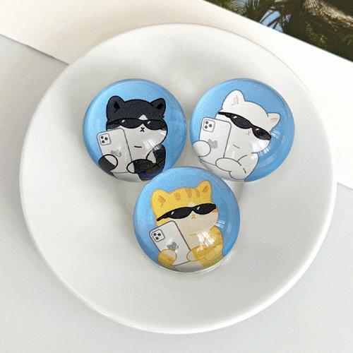 트라이코지 고양이 셀피 반구 스마트톡 거치 3단 높이 조절