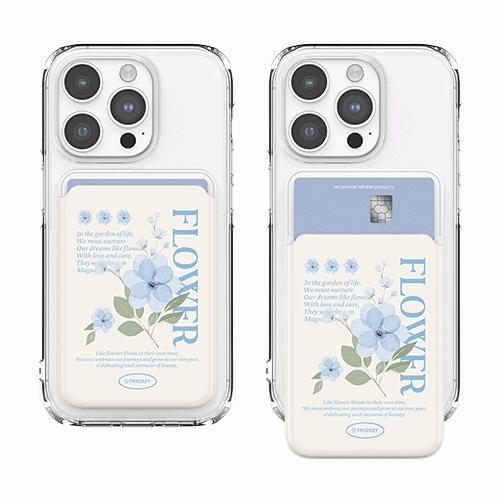 트라이코지 뮤트 플라워 맥세이프 슬라이드 카드 지갑 카드 2장 수납