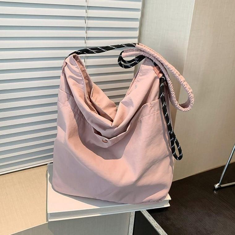 여자 데일리 출근 나일론 가방 여름 숄더백 핑크 여성 데일리백 휘뚜루마뚜루 여성백