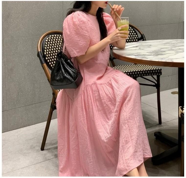 여름원피스 퍼프원피스 반팔 롱원피스