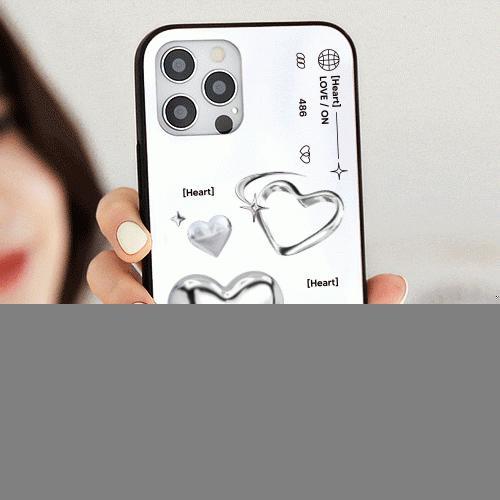 트라이코지 하트 레터링 미러 범퍼 케이스 17 S25 A23 A24 54 A34 16 15
