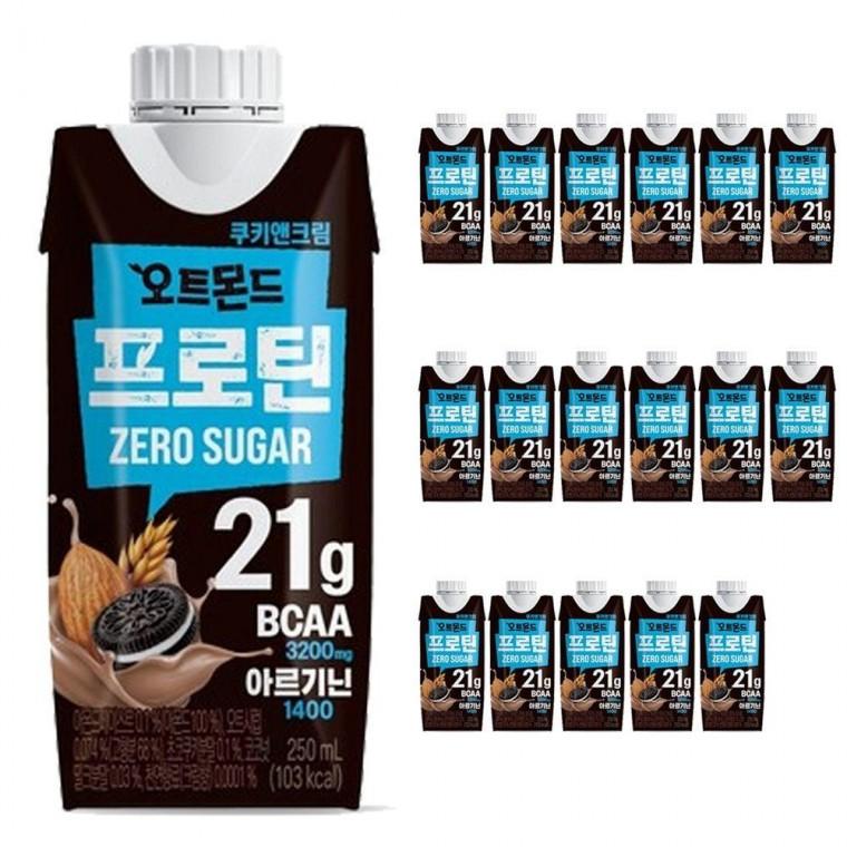 오트몬드 프로틴 제로슈거 쿠키앤크림 250ml 18팩