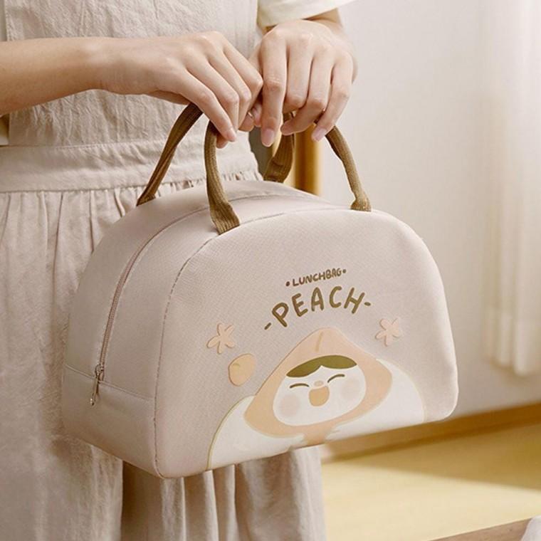 직장인 런치백 수능 보온 보냉 도시락 가방 베이지 보온보냉 도시락보냉 통가방